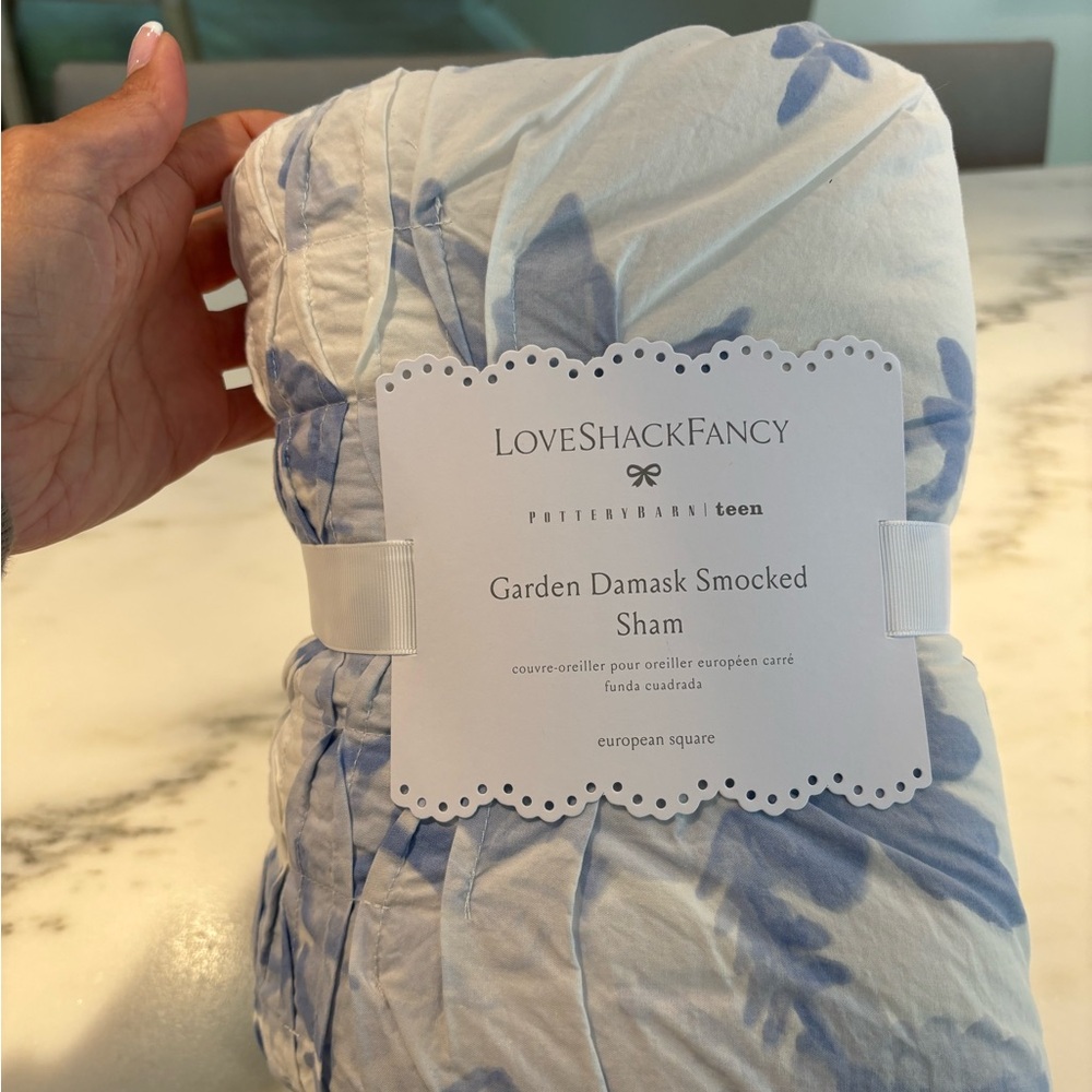 LoveShack Fancy Garden Damask Smocked Sham